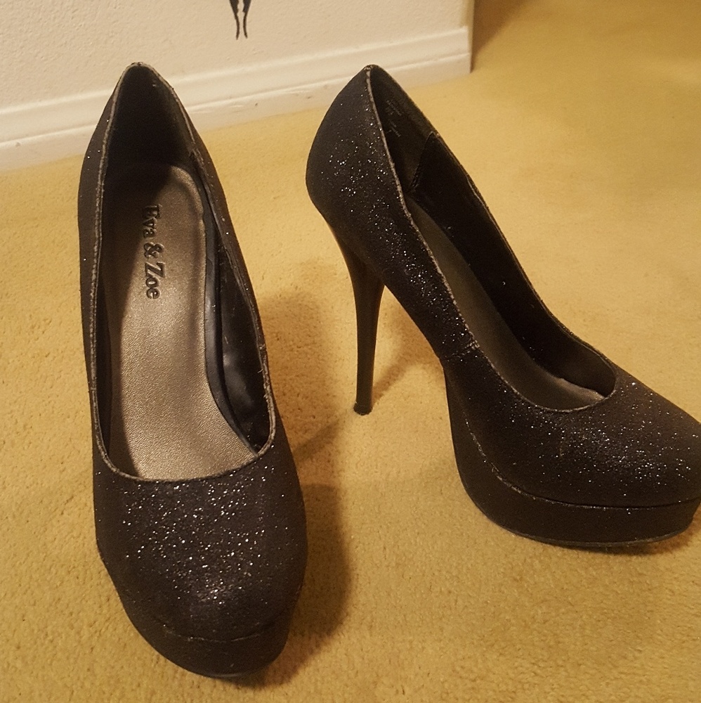 Grey glitter Eva & Zoe platform shoes